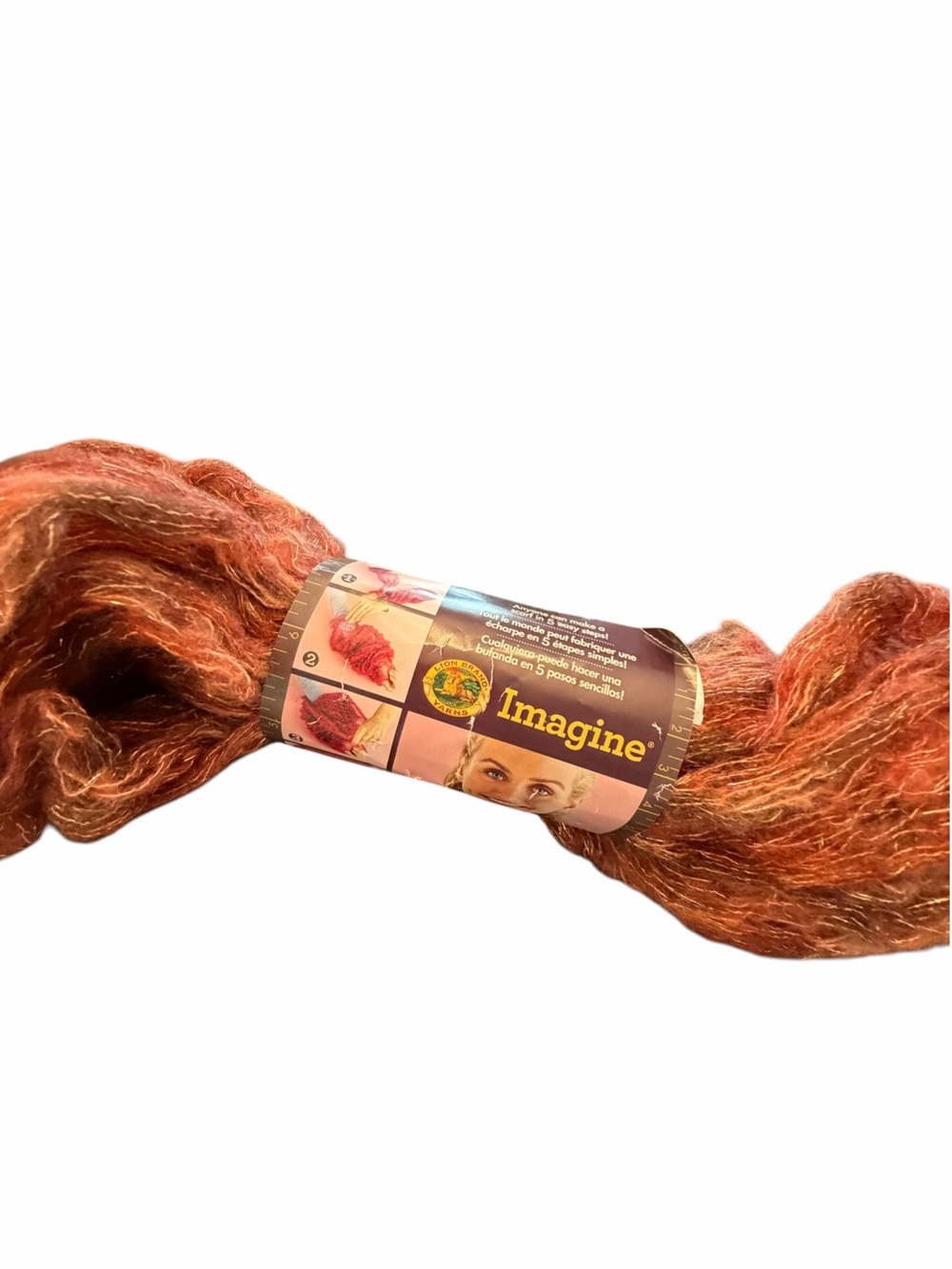 Lion Brand Yarns Imagine Scarf Yarn 1 Skein AUTUMN LEAVES 313 1.4 Oz 8 Yards New